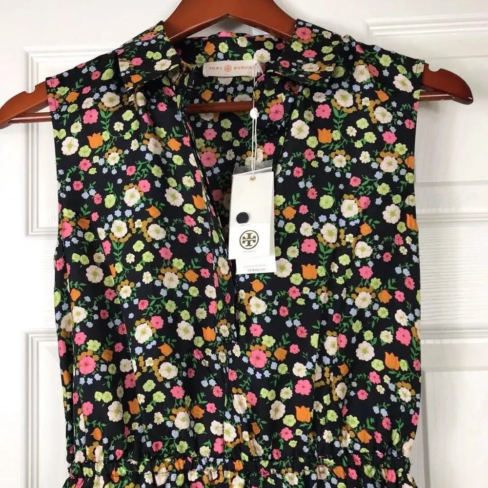 NWT $350 Tory Burch Ryder Silk Floral Dress